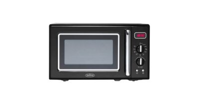 Belling FMR2080S 20 Litre 800w Solo Retro Microwave Oven in Black 444444309 Belling FMR2080S 20 Litre 800w Solo Retro Microwave Oven in Black 444444309